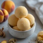 Peach Ginger Protein Frozen Yogurt Balls