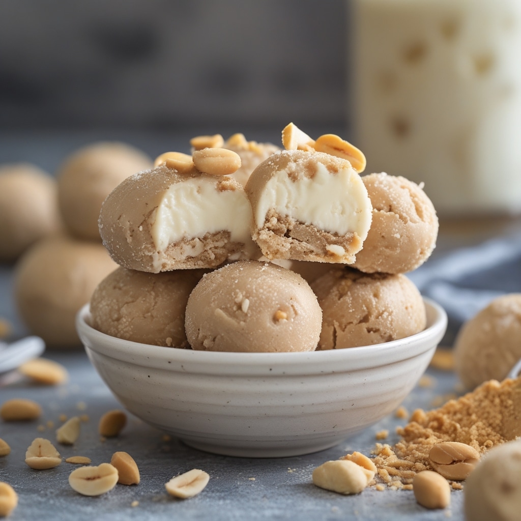 Peanut Butter Banana Protein Frozen Yogurt Balls