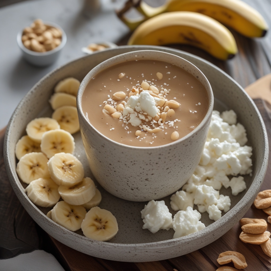 Peanut Butter Banana Cottage Cheese Smoothie