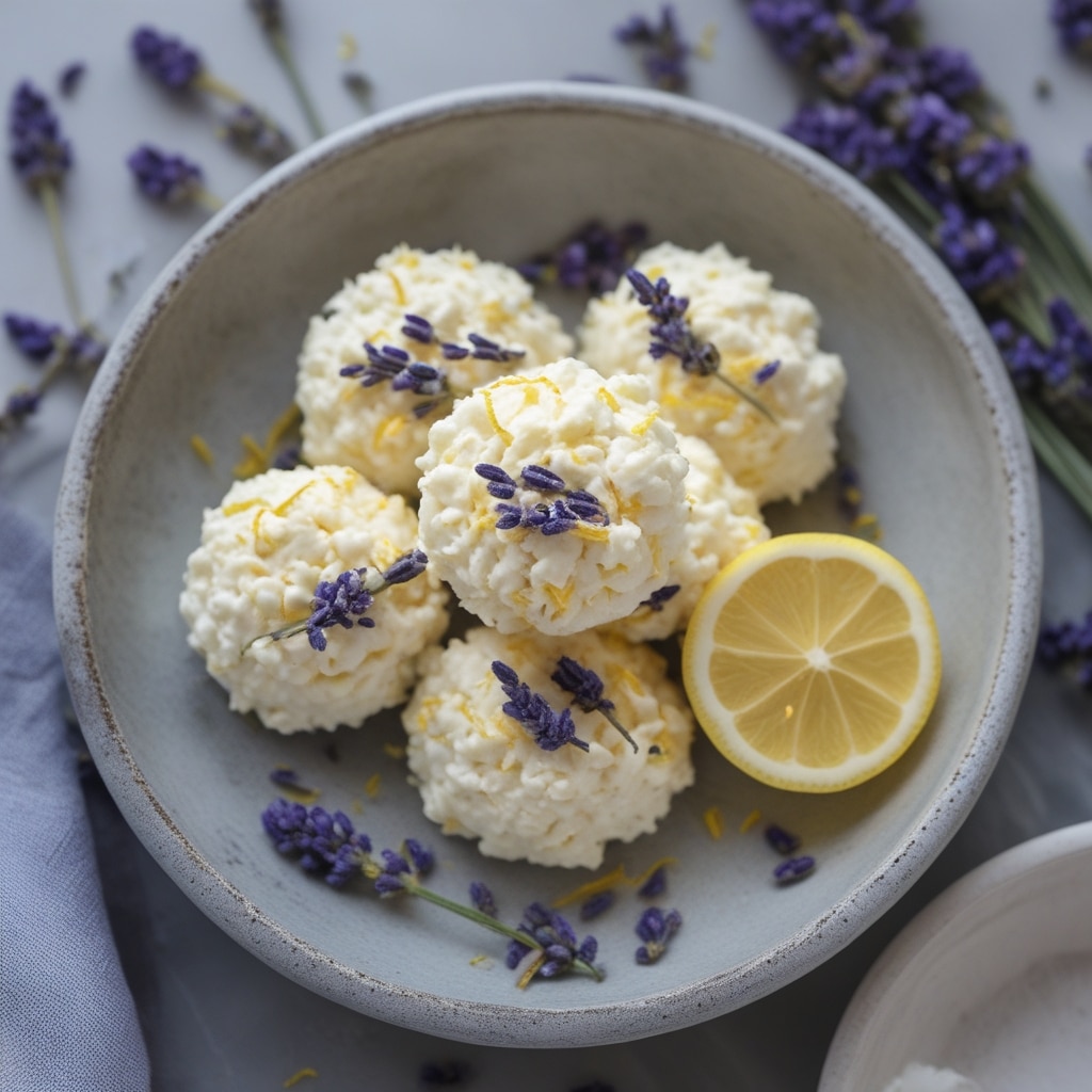 Lavender Lemon Protein Cottage Cheese Bites
