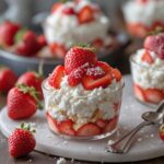 Cottage Cheese Strawberry Shortcake Cups