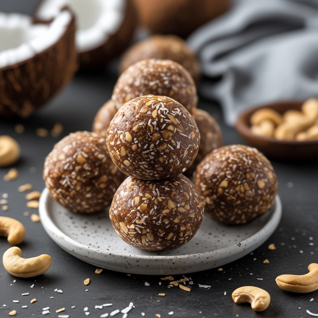 Coconut Cashew Protein Energy Balls