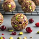 High Protein Pistachio Cranberry Energy Balls
