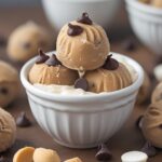 Frozen Greek Yogurt Peanut Butter Bites with Chocolate Chips