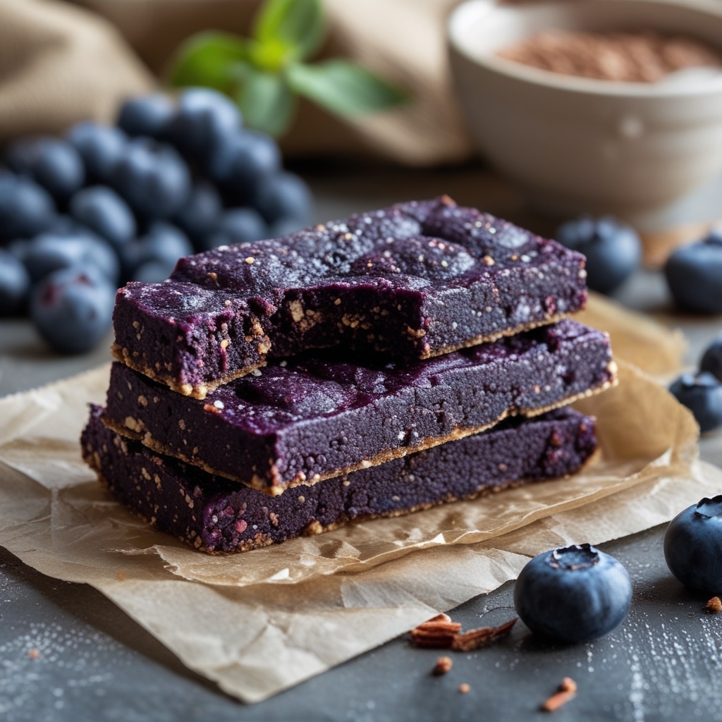 Blueberry Spirulina Protein Energy Bars