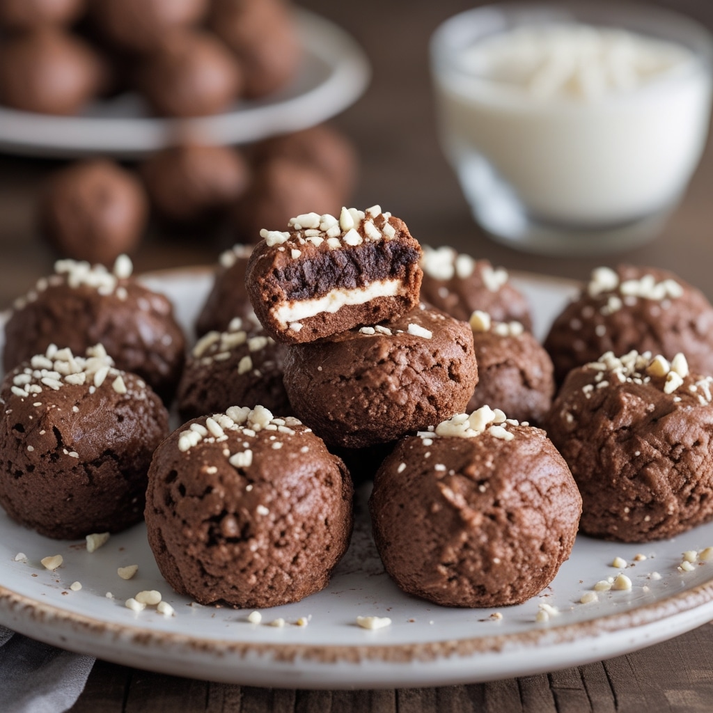 No-Bake Cottage Cheese Brownie Batter Protein Bites