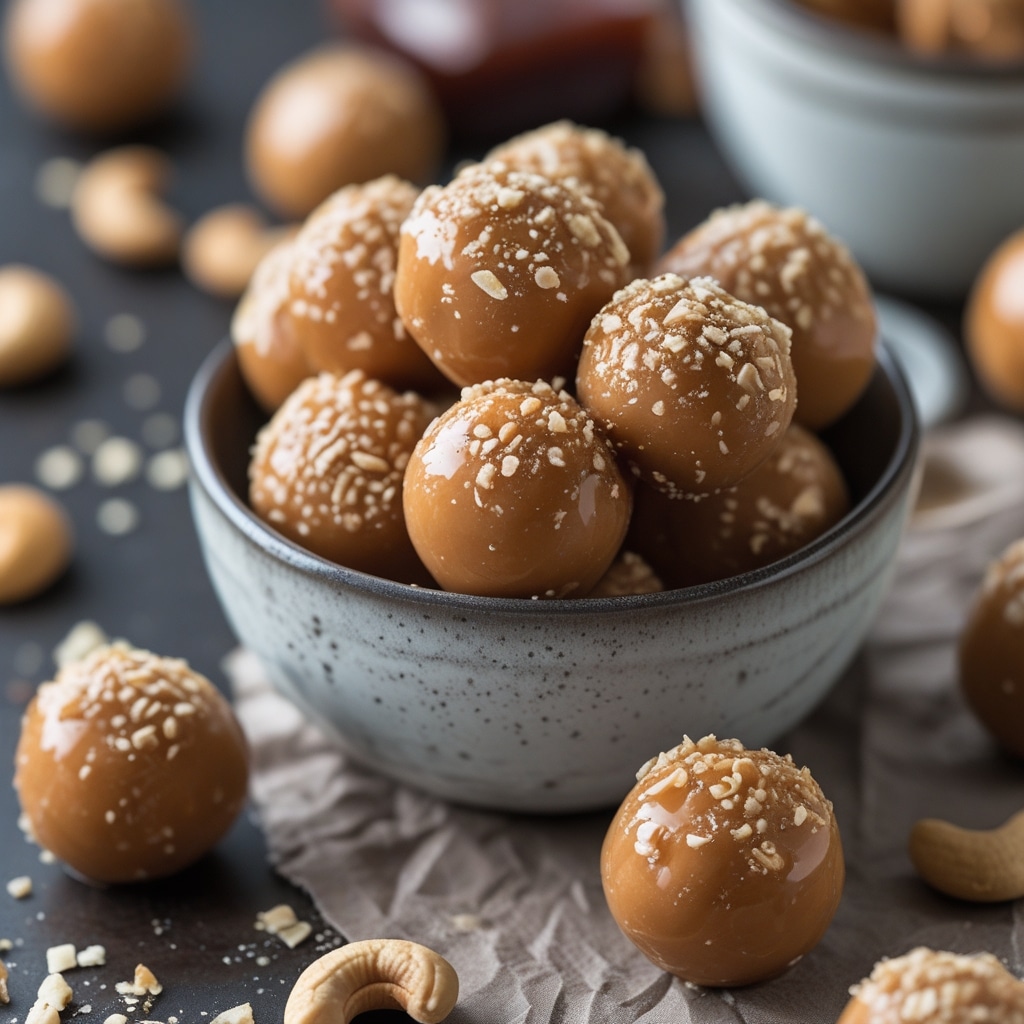 Cashew Caramel Protein Bites