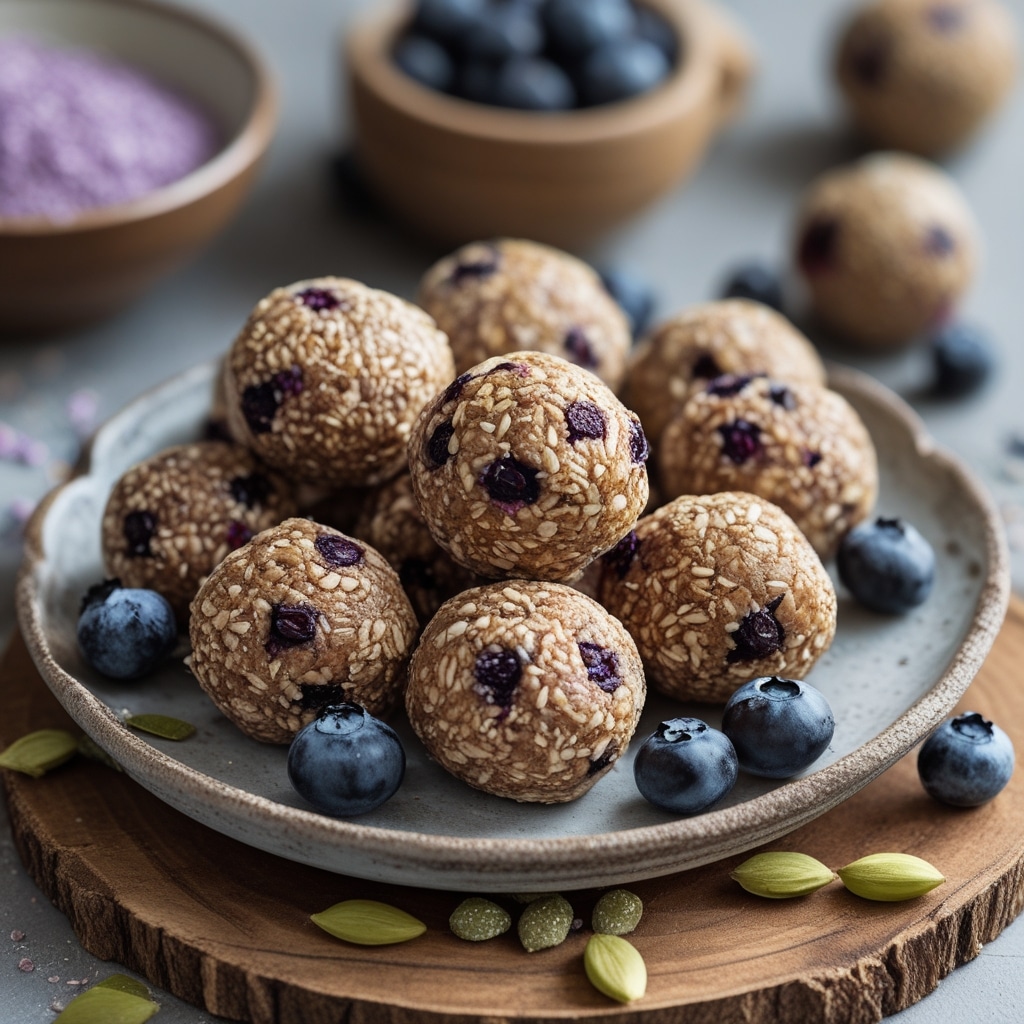 Hemp Seed Blueberry Protein Energy Bites