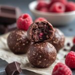Dark Chocolate Raspberry Protein Energy Balls