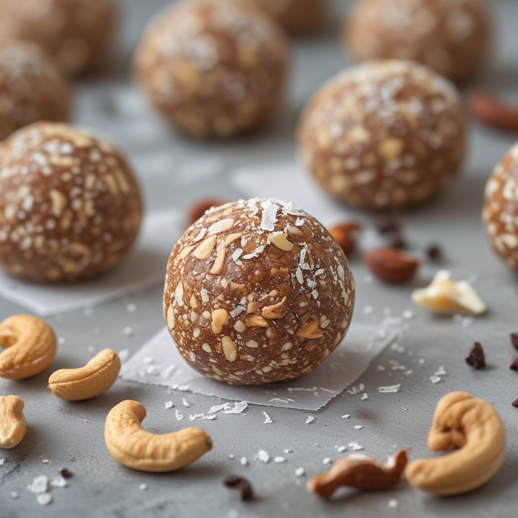 Cashew Vanilla Protein Energy Balls