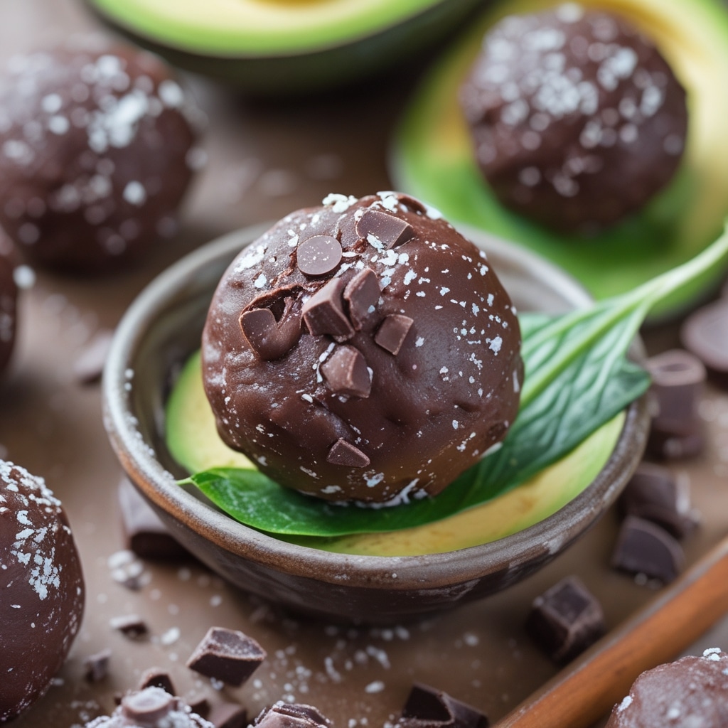 Dark Chocolate Avocado Protein Balls