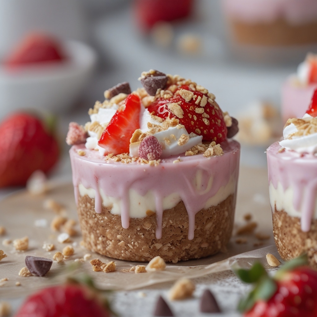 Strawberry Cheesecake Protein Bites