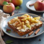 Warm Cinnamon Apple Cottage Cheese Toast