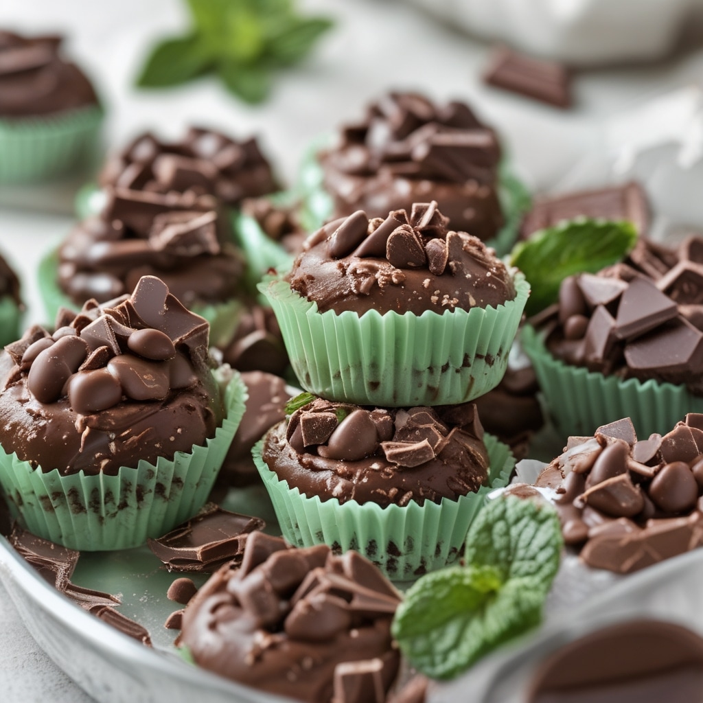 High Protein Mint Chocolate Cottage Cheese Bites