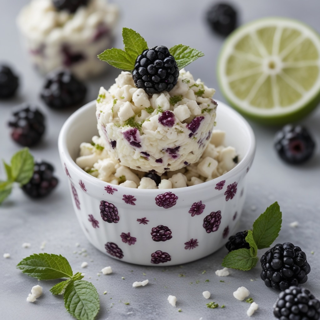 Blackberry Lime Protein Cottage Cheese Bites