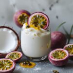 Passion Fruit Coconut Protein Frozen Yogurt Bites
