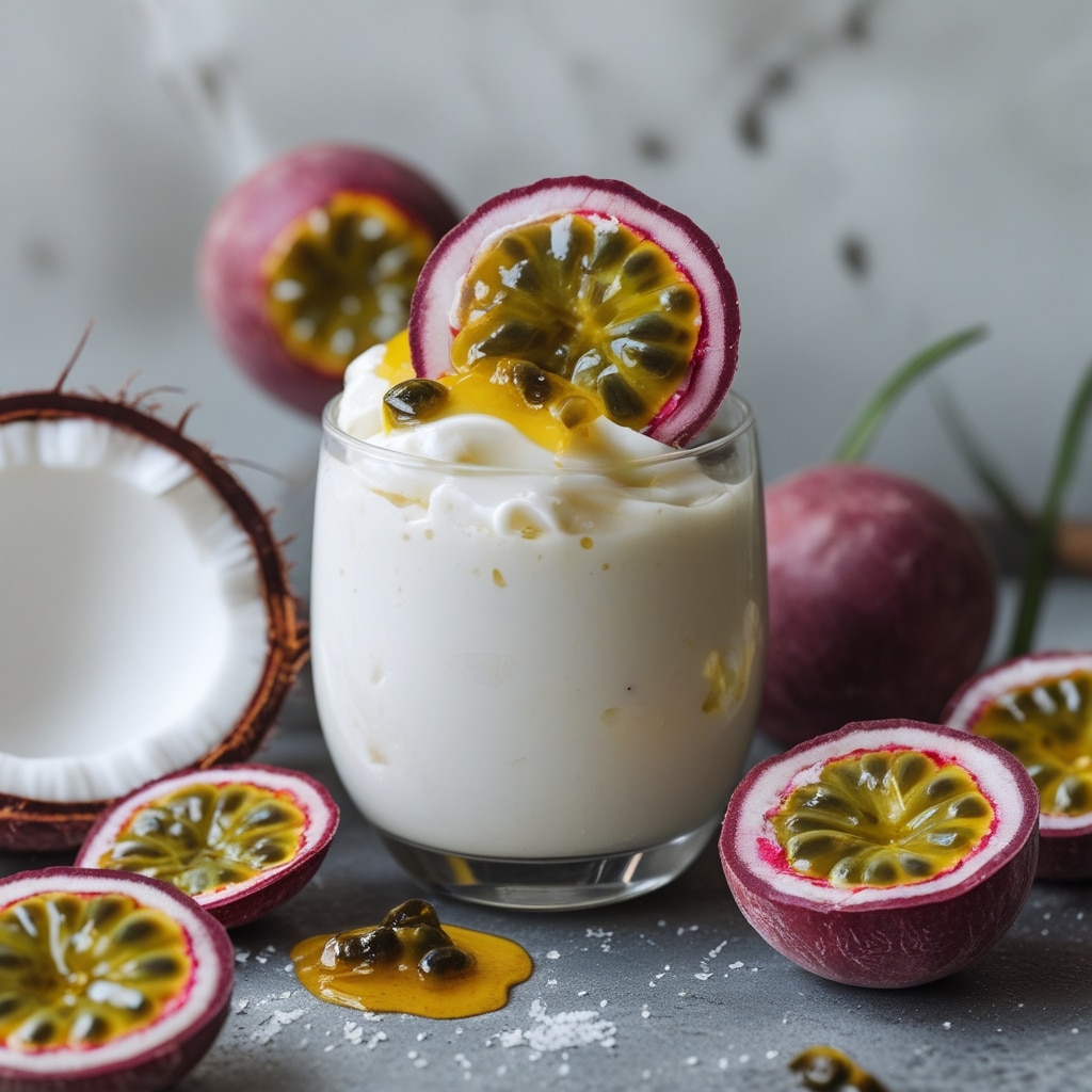 Passion Fruit Coconut Protein Frozen Yogurt Bites