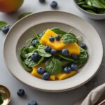 Delicious Mango Spinach and Blueberries