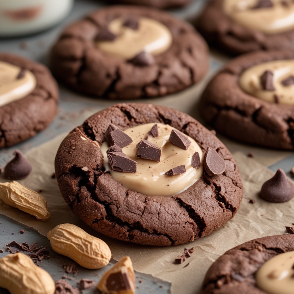 Healthy Peanut Butter Greek Yogurt Chocolate Fudge Cookies