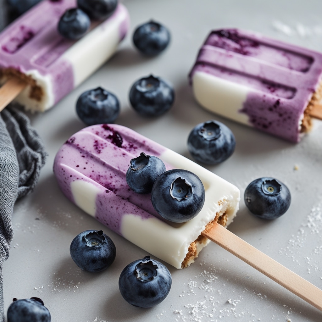 Greek Yogurt Blueberry Protein Pops