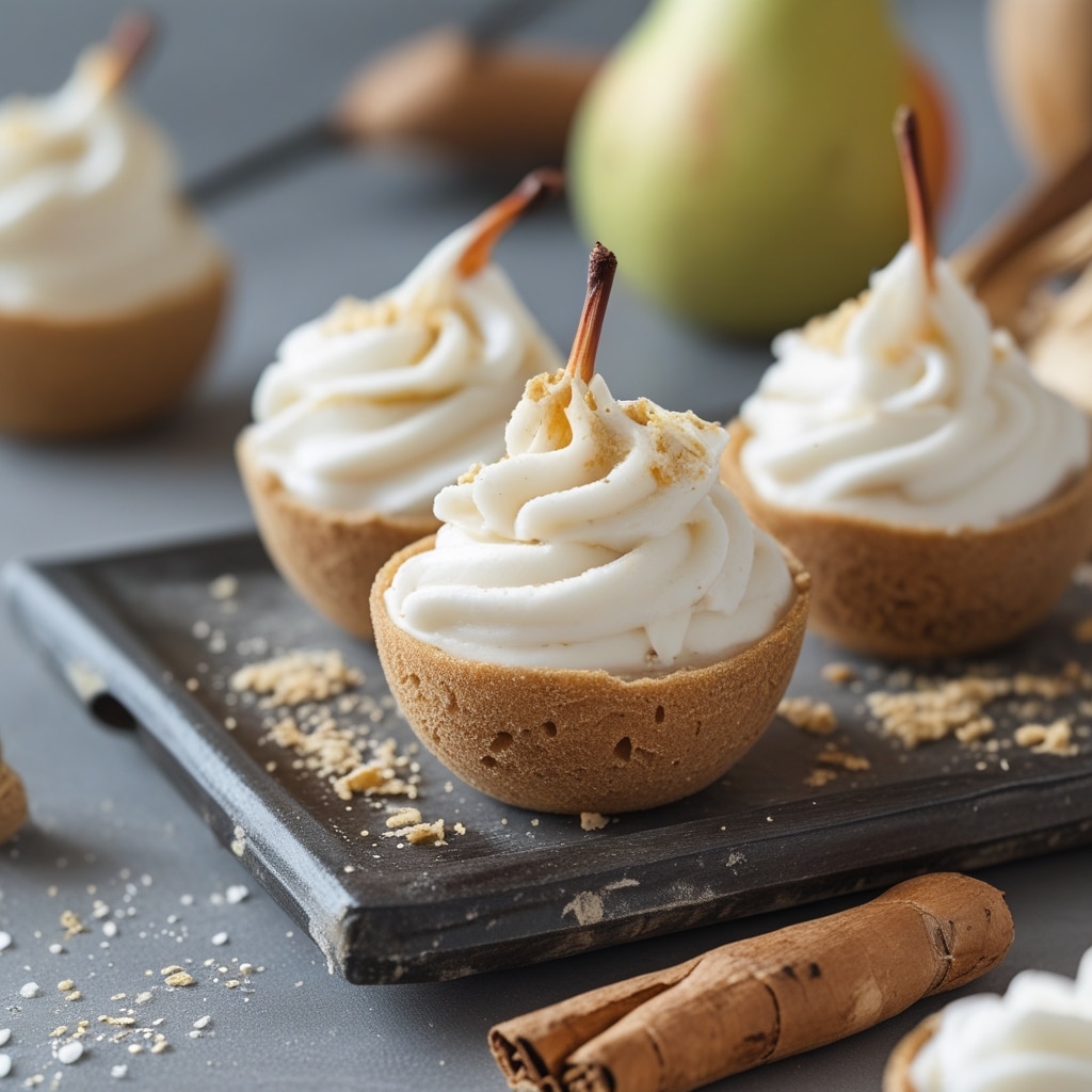 Pear Ginger Protein Frozen Yogurt Bites