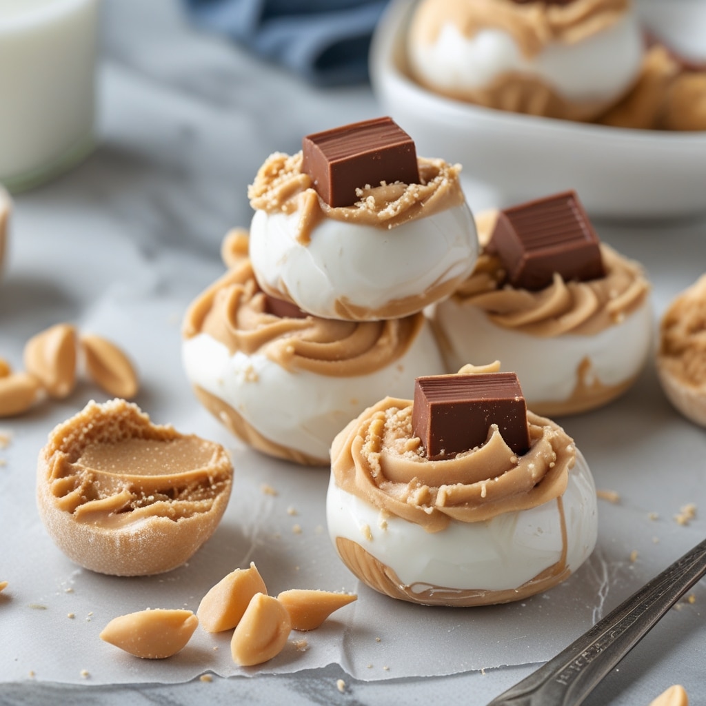 Creamy Frozen Greek Yogurt Peanut Butter Bites