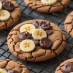 Soft Greek Yogurt Double Chocolate Banana Cookies with Crackled Tops