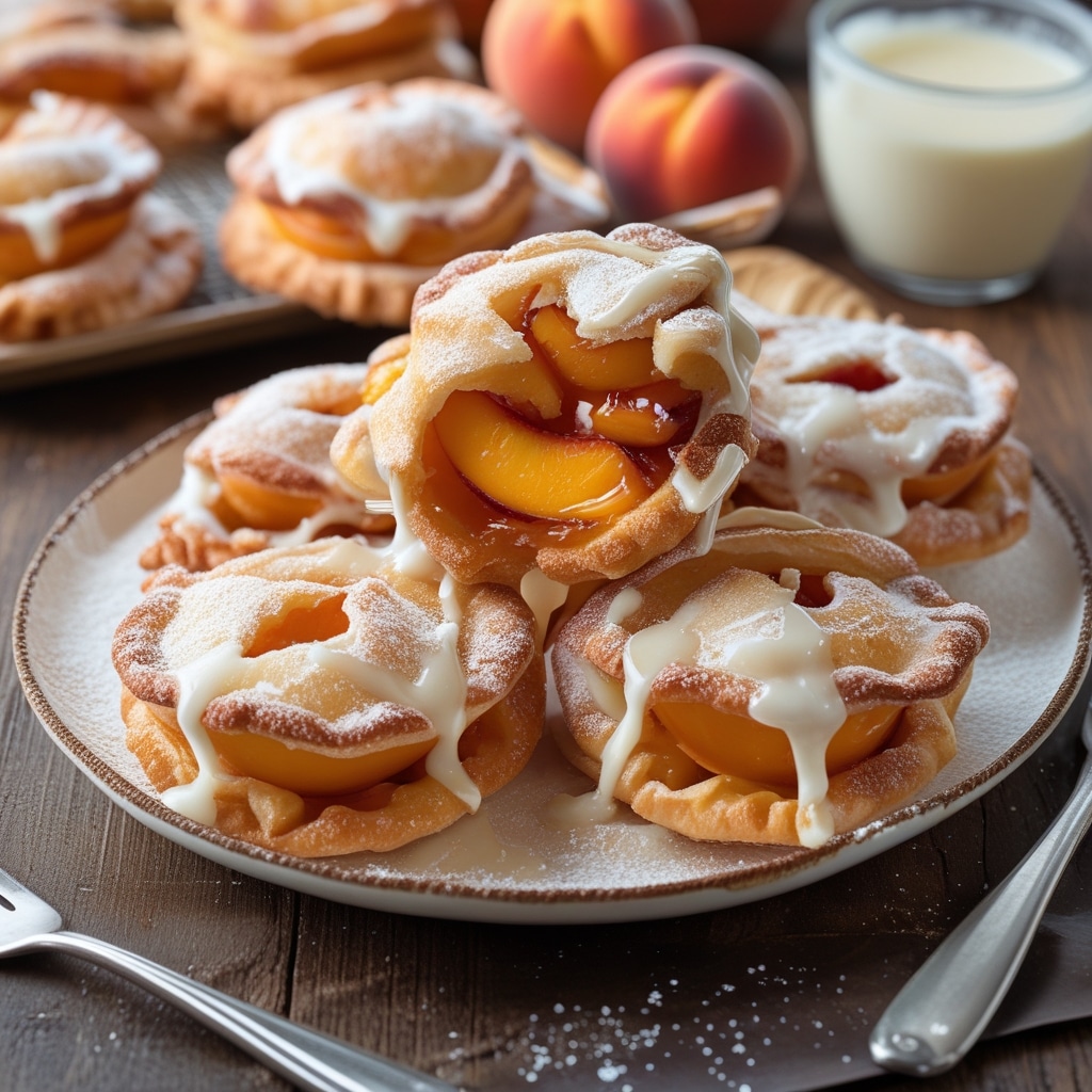Southern Fried Peach Pies with Vanilla Glaze