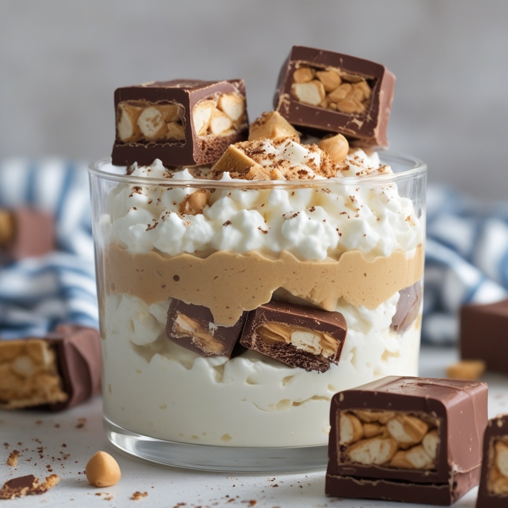 Best Cottage Cheese & Peanut Butter Snickers Dessert Recipe