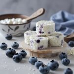 Frozen Blueberry Vanilla Cottage Cheese Bites