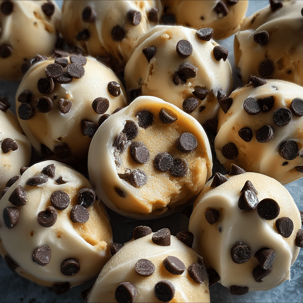 Easy Frozen Greek Yogurt Peanut Butter Bites with Chocolate Chips