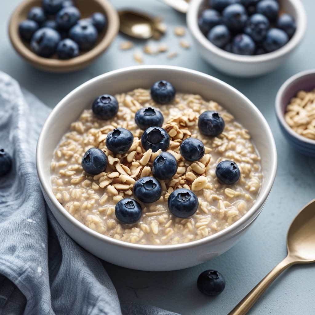 Blueberry Cottage Cheese Overnight Oats