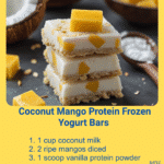 Coconut Mango Protein Frozen Yogurt Bars