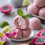Dragonfruit Lime Protein Frozen Yogurt Balls