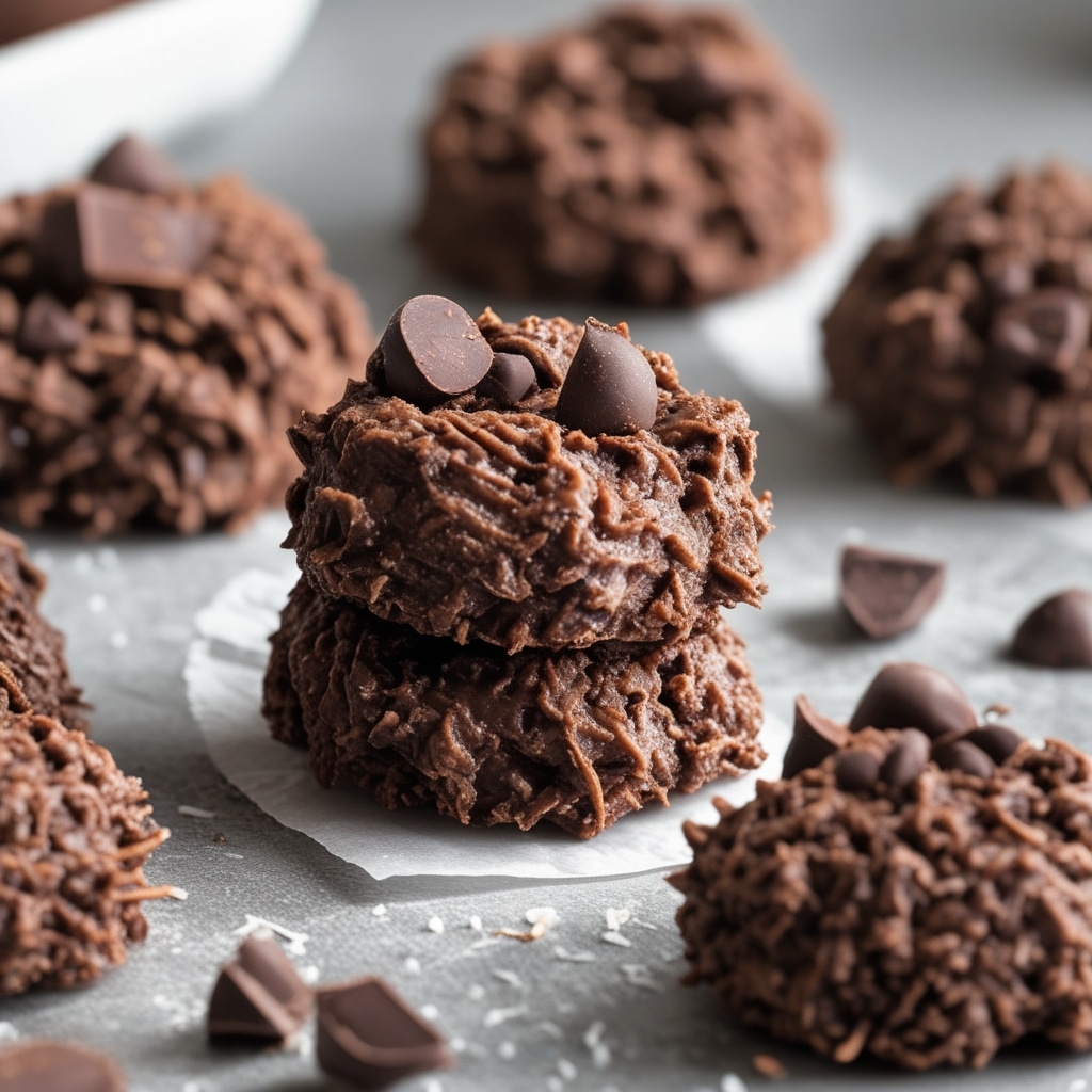 No-Bake Chocolate Coconut Protein Macaroons