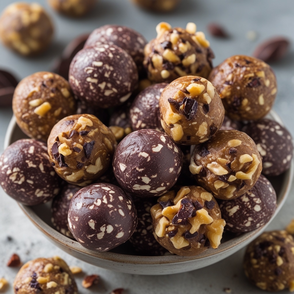 Cacao Nibs Walnut Protein Energy Bites