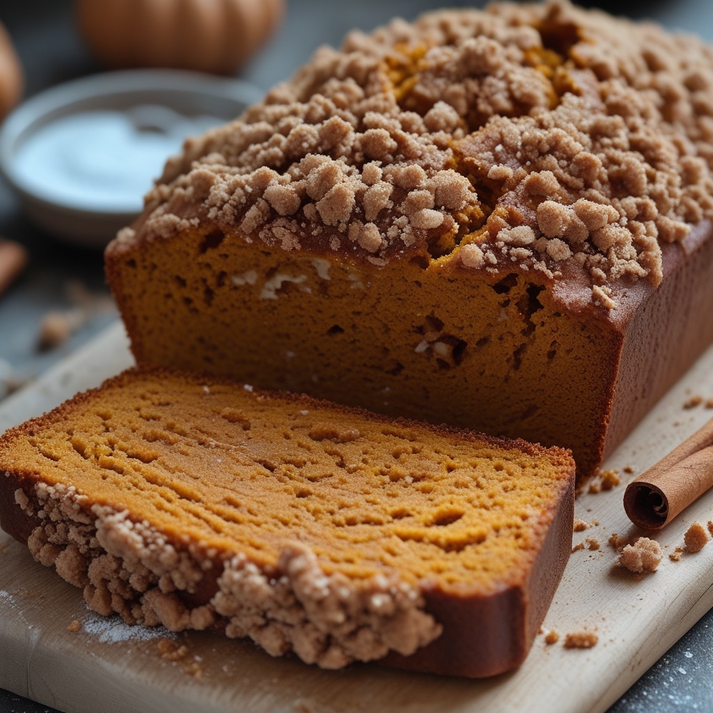 Cinnamon Crumb Pumpkin Bread Recipe