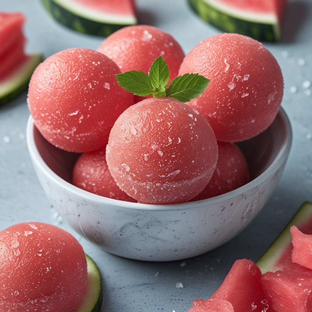 Frozen Watermelon Greek Yogurt Bites