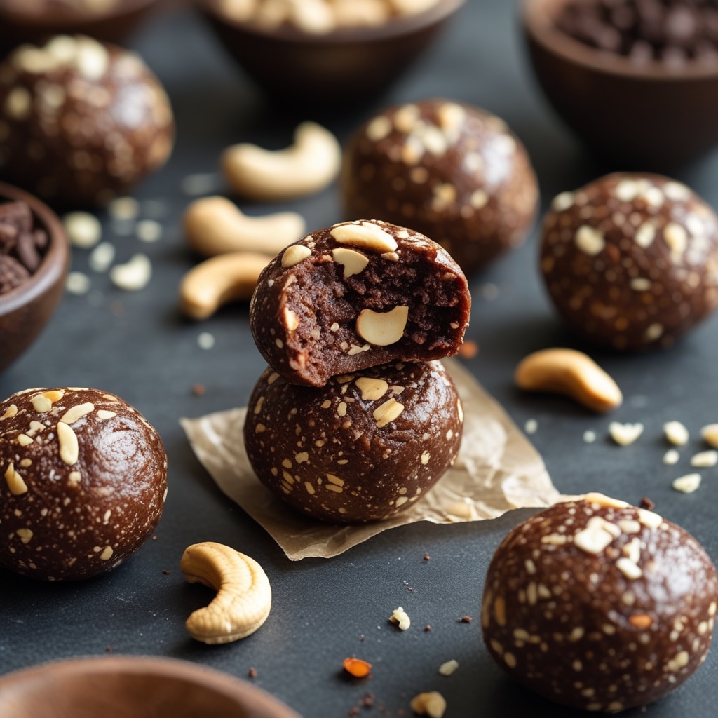 Carob Cashew Protein Energy Balls