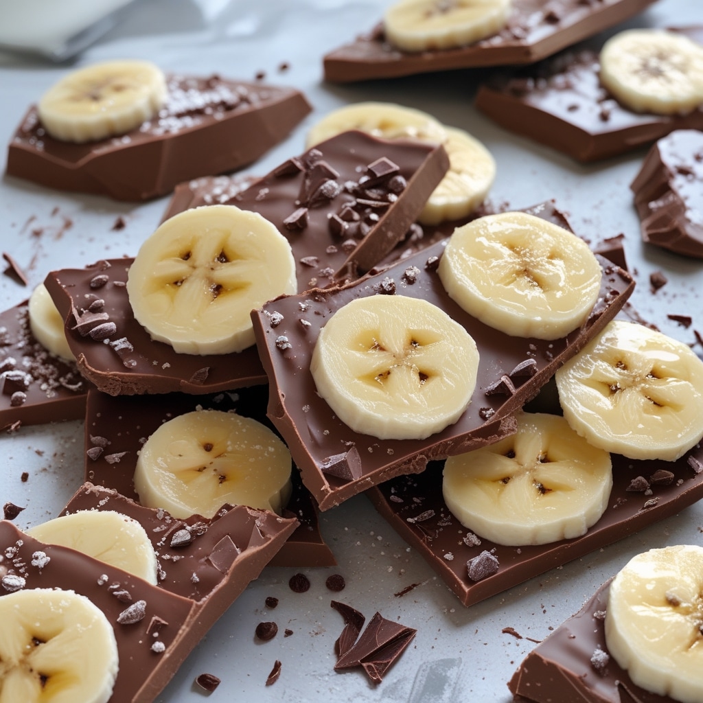 Frozen Chocolate Banana Greek Yogurt Bark