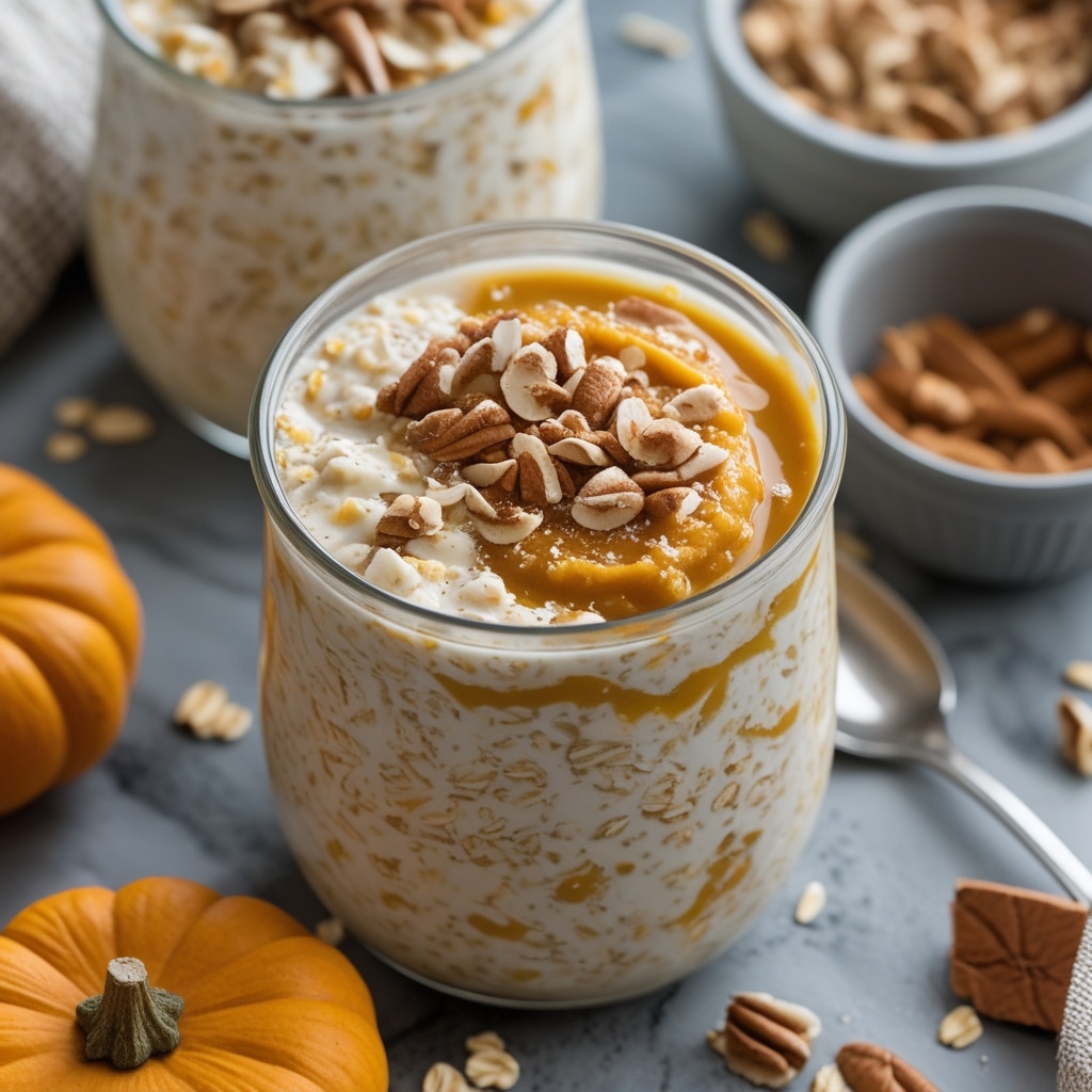 Pumpkin Cottage Cheese Overnight Oats