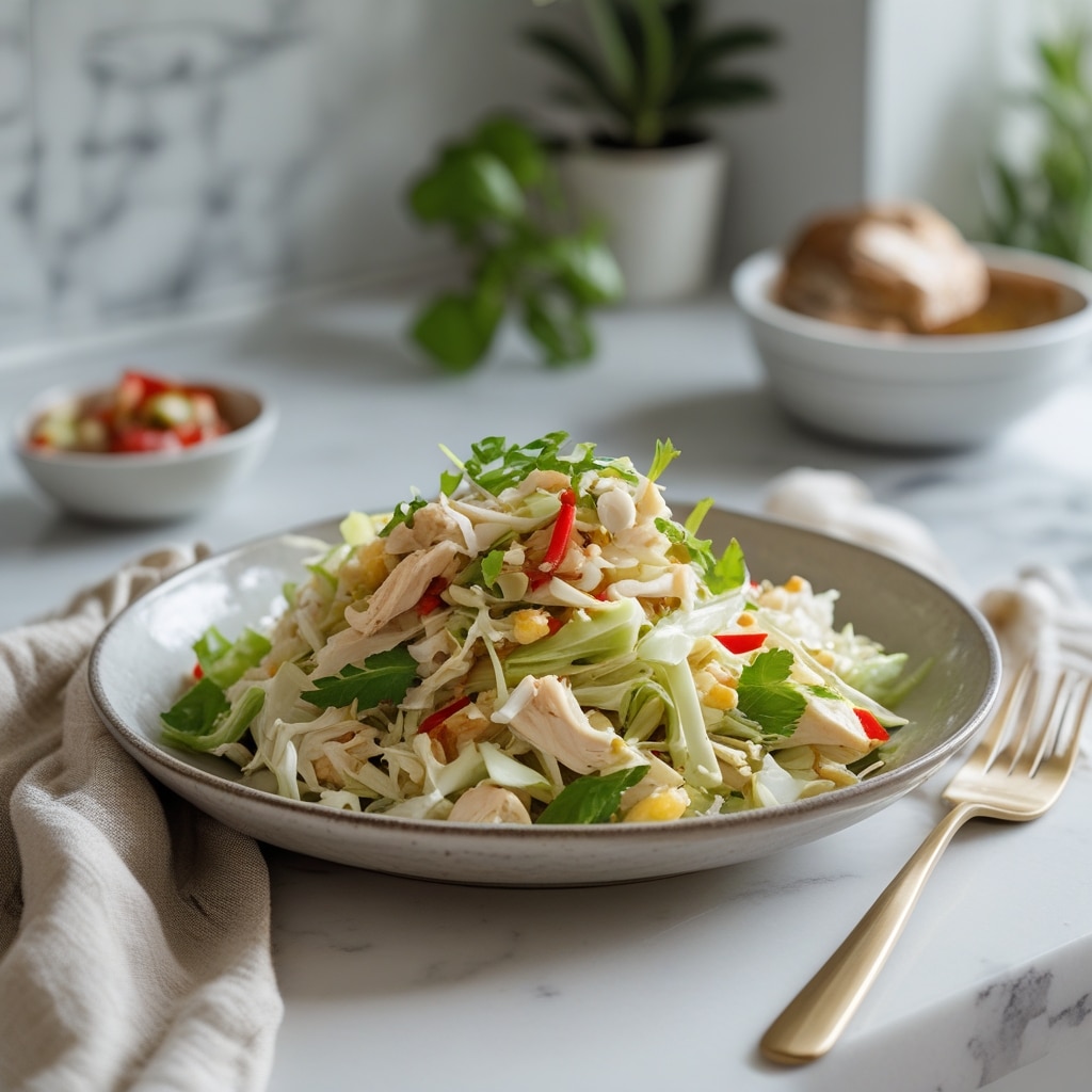 Healthy Thai Chicken Cabbage Salad