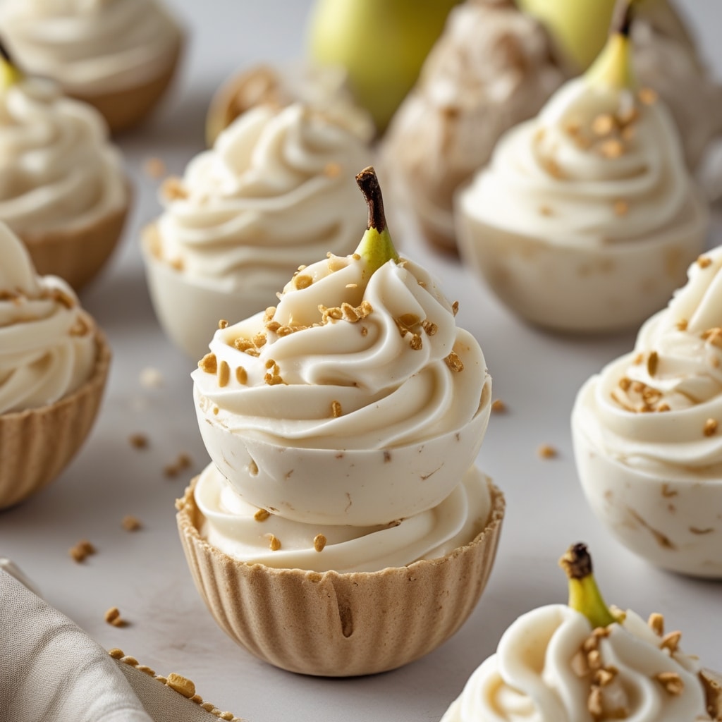 Pear Vanilla Protein Frozen Yogurt Bites