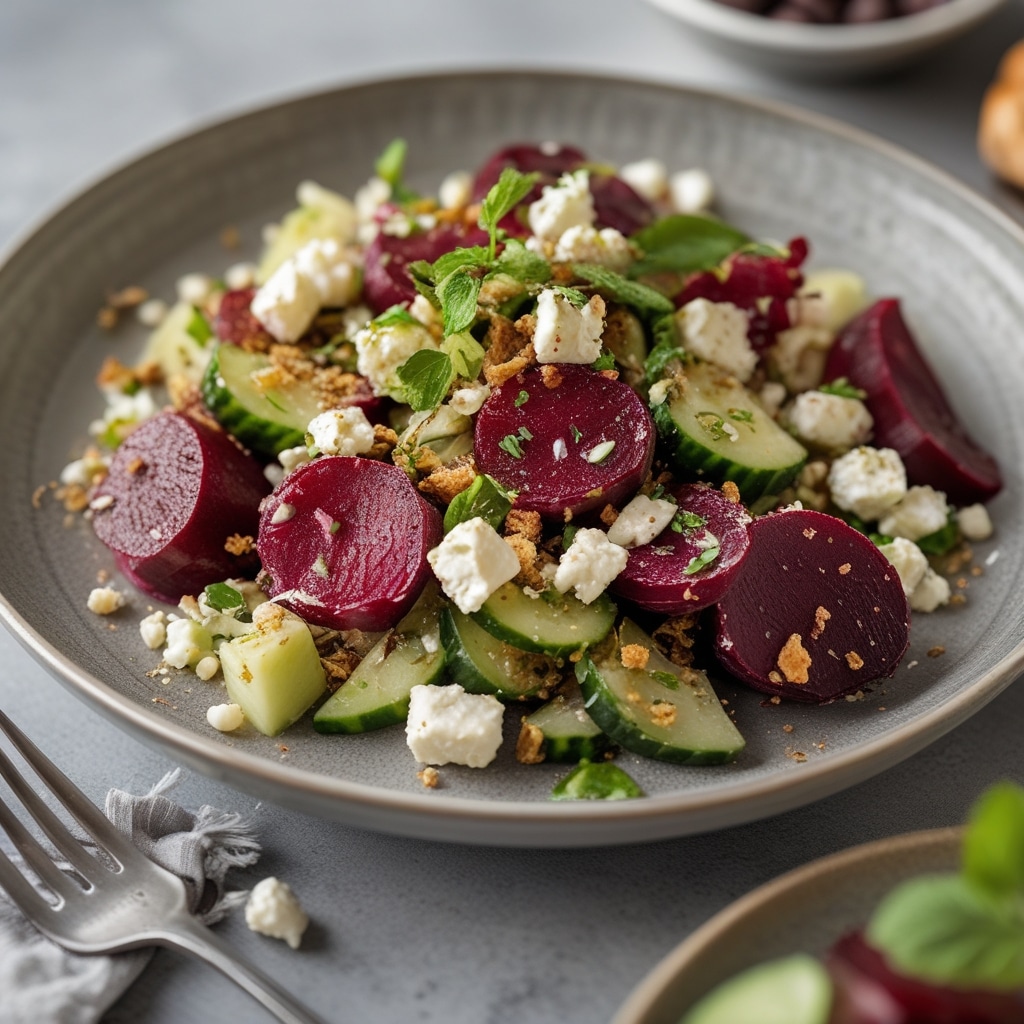 Cozy Beet Salad With Feta And Cucumbers