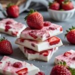 Frozen Greek Yogurt Strawberry Bark