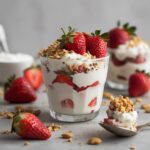 Strawberry Greek Yogurt Protein Parfait Bites