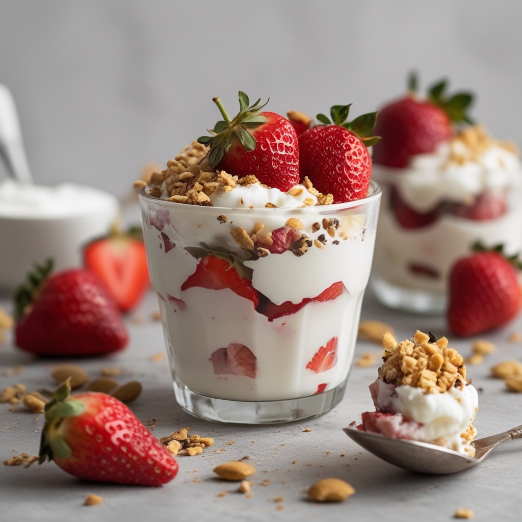 Strawberry Greek Yogurt Protein Parfait Bites