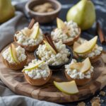 Pear Vanilla Protein Cottage Cheese Bites