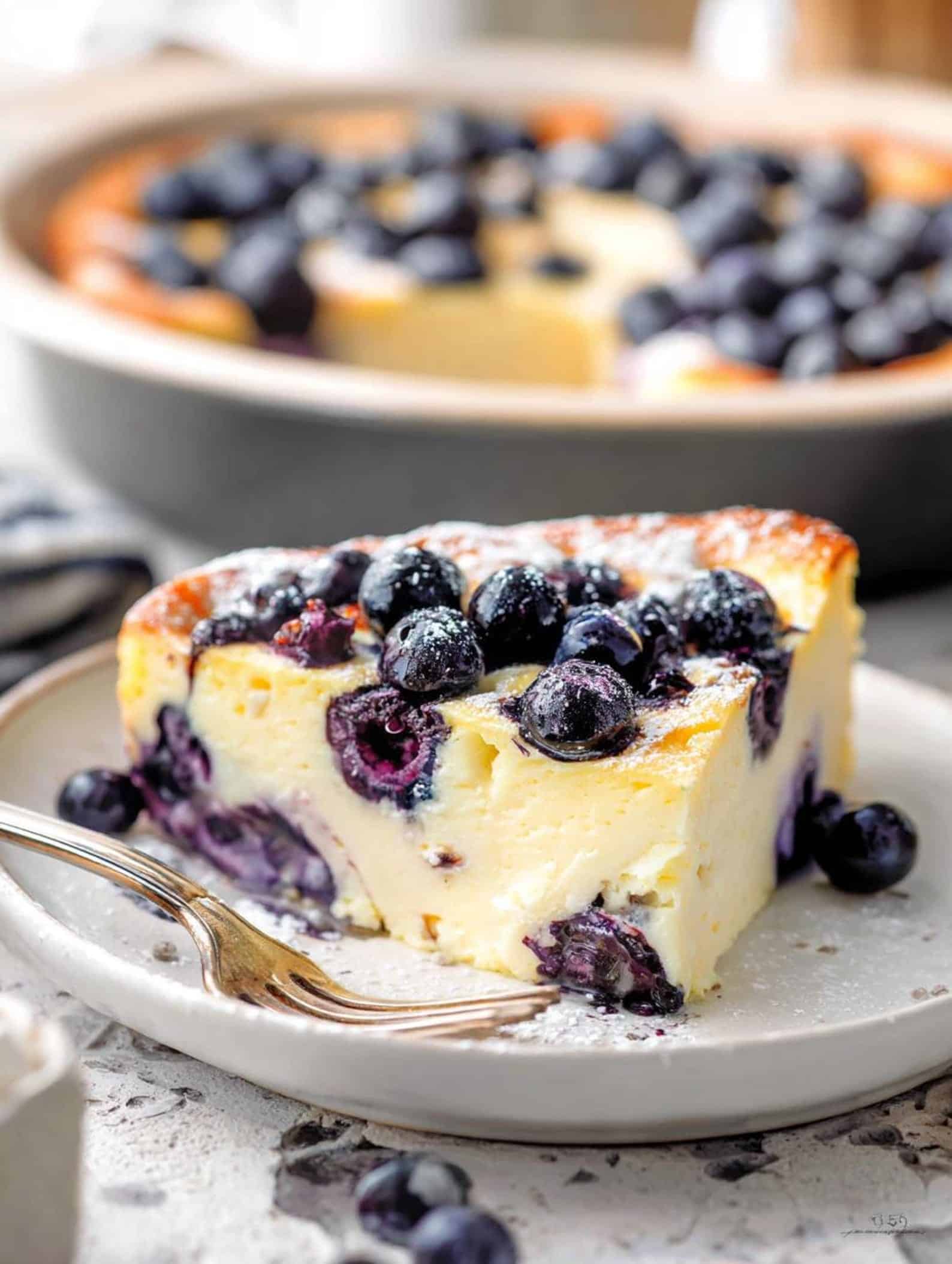 Blueberry Cottage Cheese Breakfast Bake