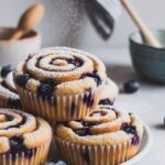 Cottage Cheese Blueberry Roll Muffins